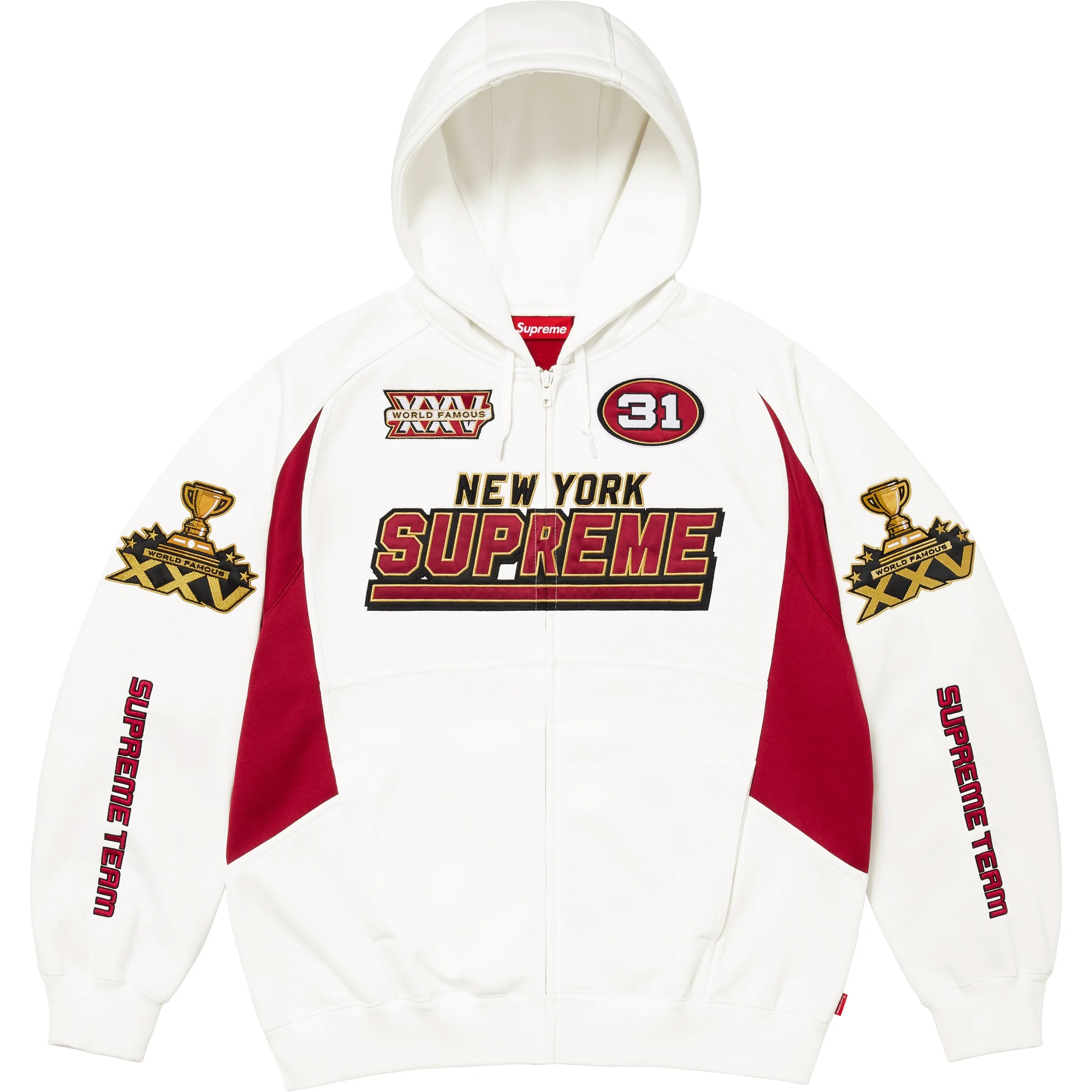 Football Zip Up Hooded Sweatshirt view 7